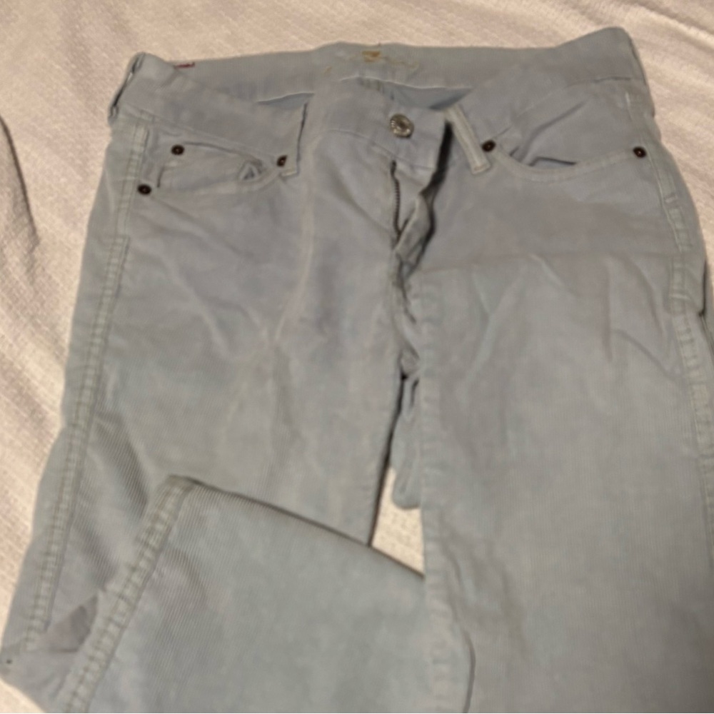 7 For All Mankind Women's Light Gray Straight Leg Jeans